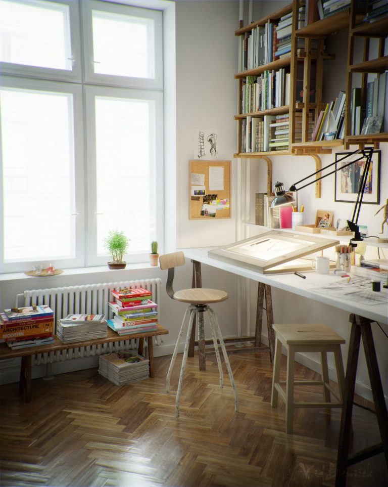 Home Art Studio Ideas for Messy Creative Work and Easy Cleanup